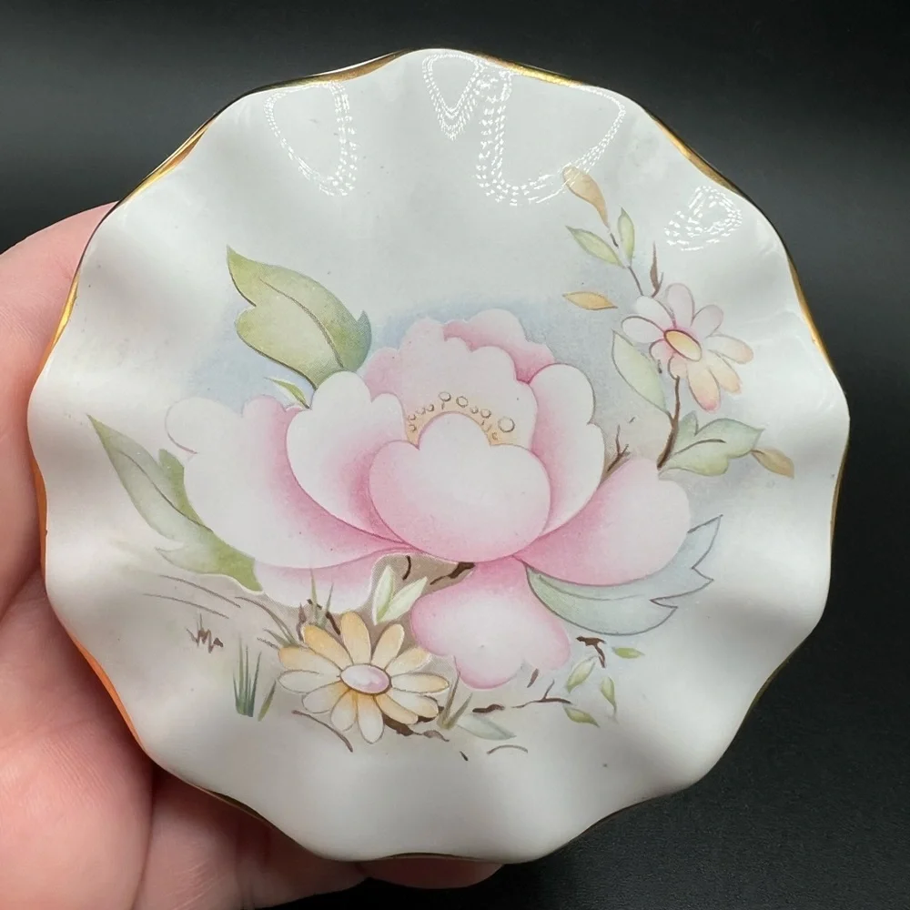 Prinknash Pottery Floral Trinket Dish made in England